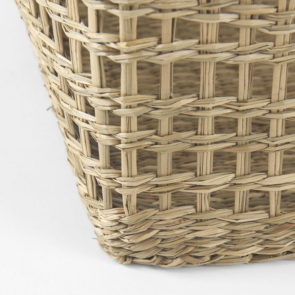 Set of Two Brown Wicker Basket HomeRoots