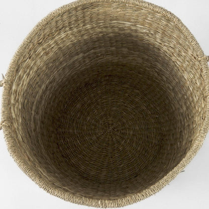 Set of Two Natural And Beige Wicker Basket HomeRoots