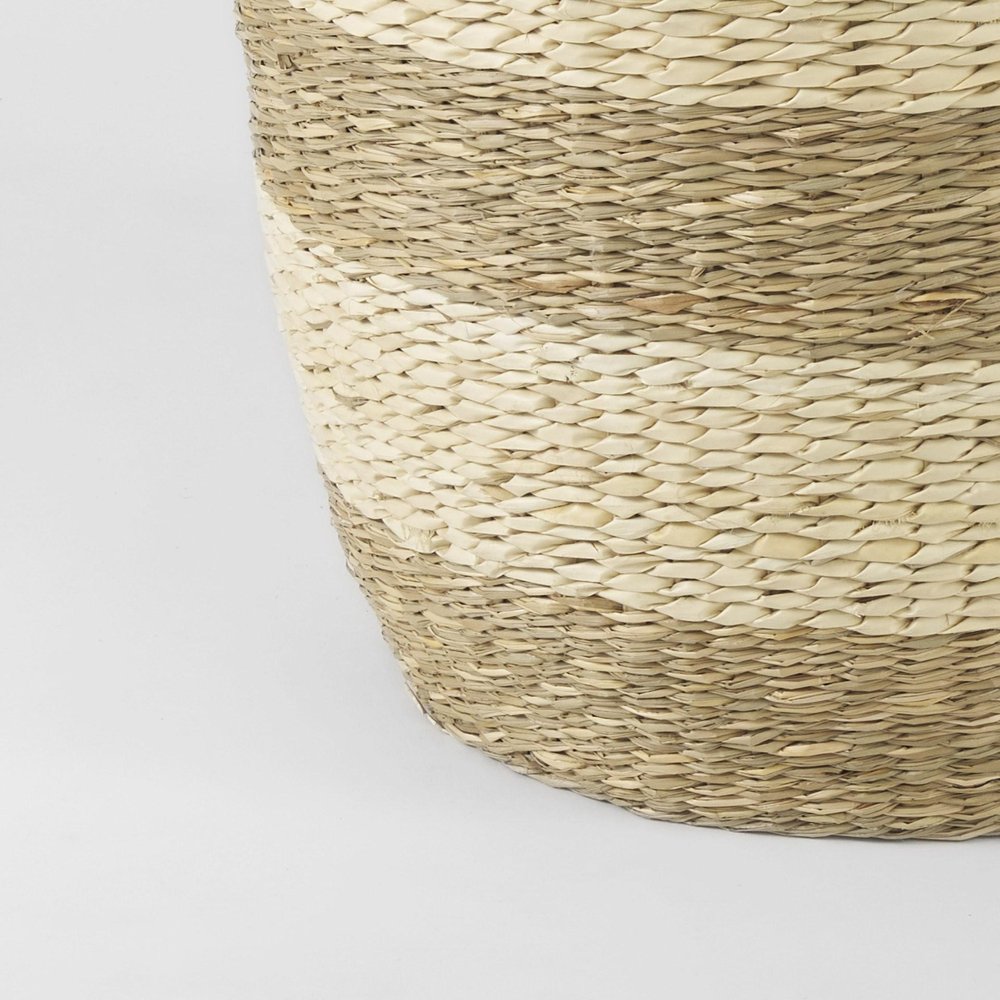 Set of Two Natural And Beige Wicker Basket HomeRoots