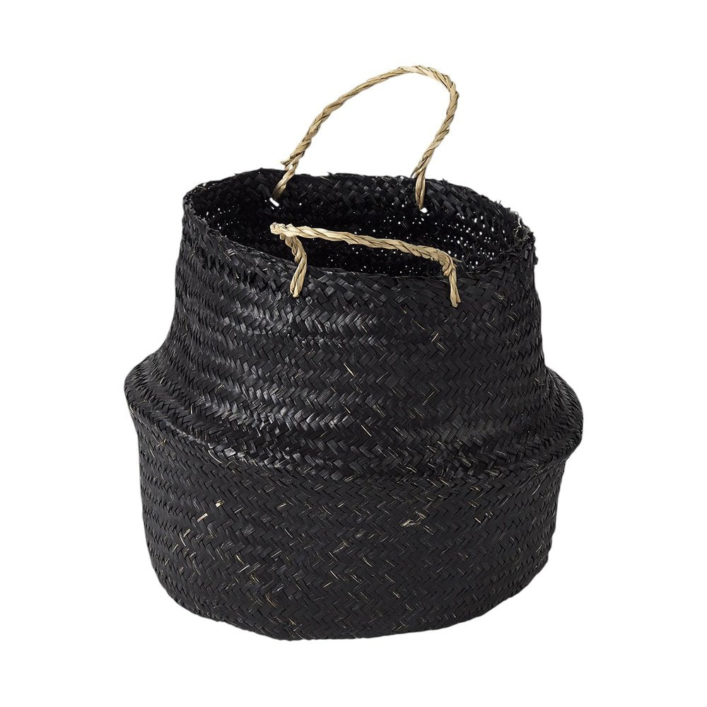 Set of Three Black Wicker Basket — view 6