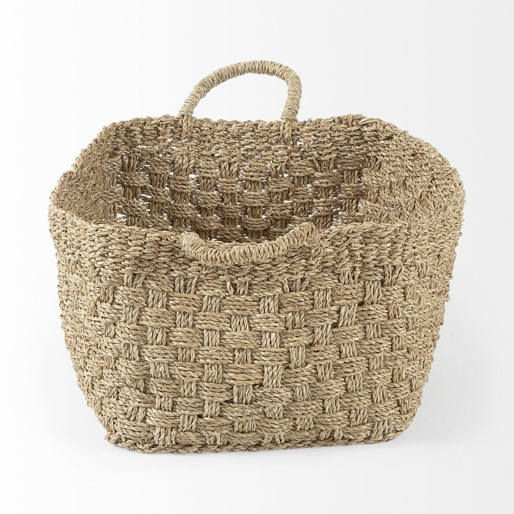 Set of Three Natural Wicker Basket — view 3