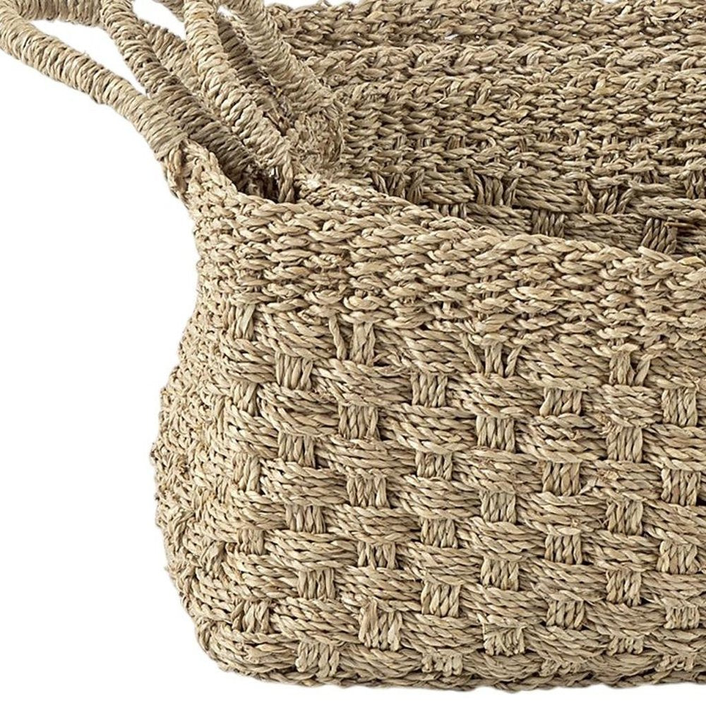 Set of Three Natural Wicker Basket — view 9
