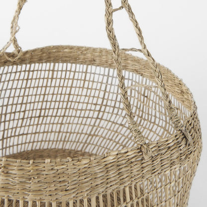 Set of Two Brown Wicker Basket