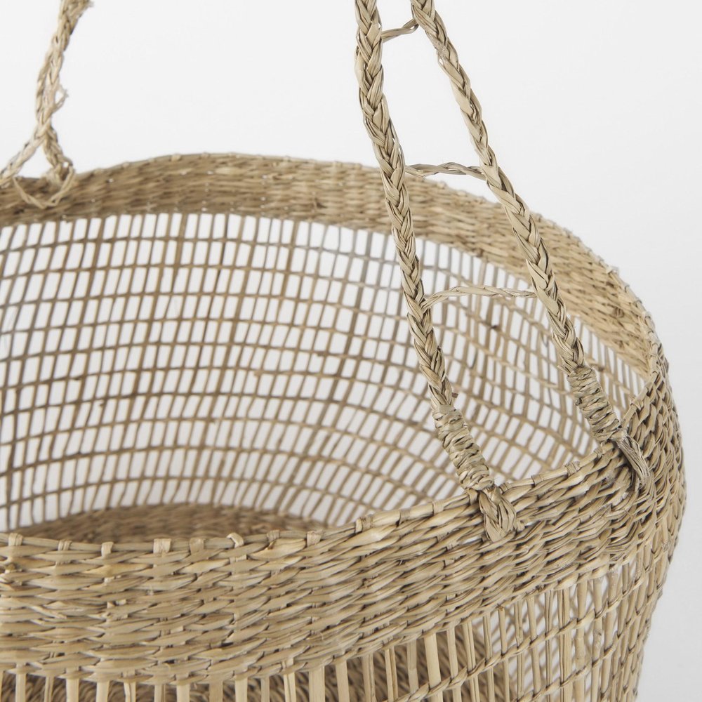 Set of Two Brown Wicker Basket HomeRoots
