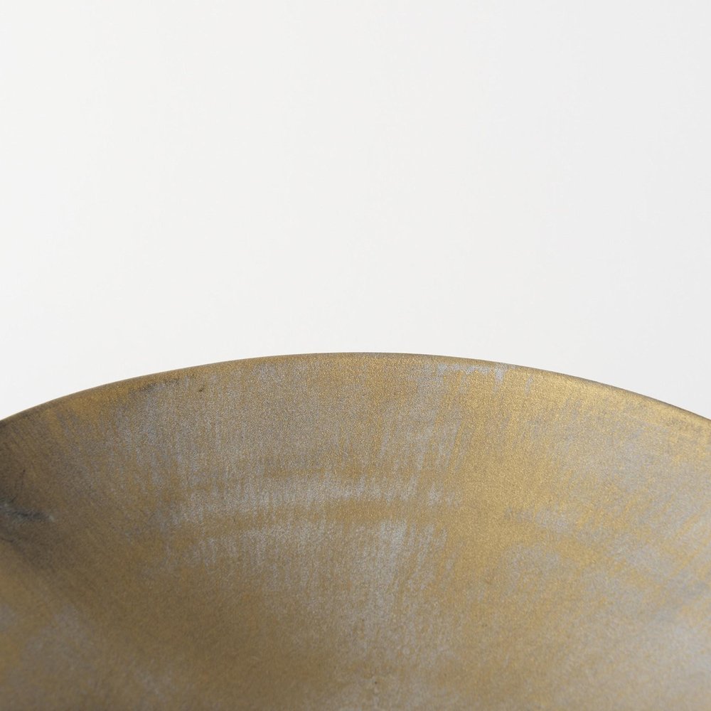 13" Gold Metal Round Centerpiece Bowl HomeRoots