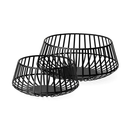 Set of Two Black Metal Decorative Bowl HomeRoots
