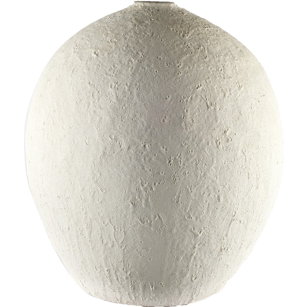 23" White Cylinder Ceramic Floor Vase HomeRoots