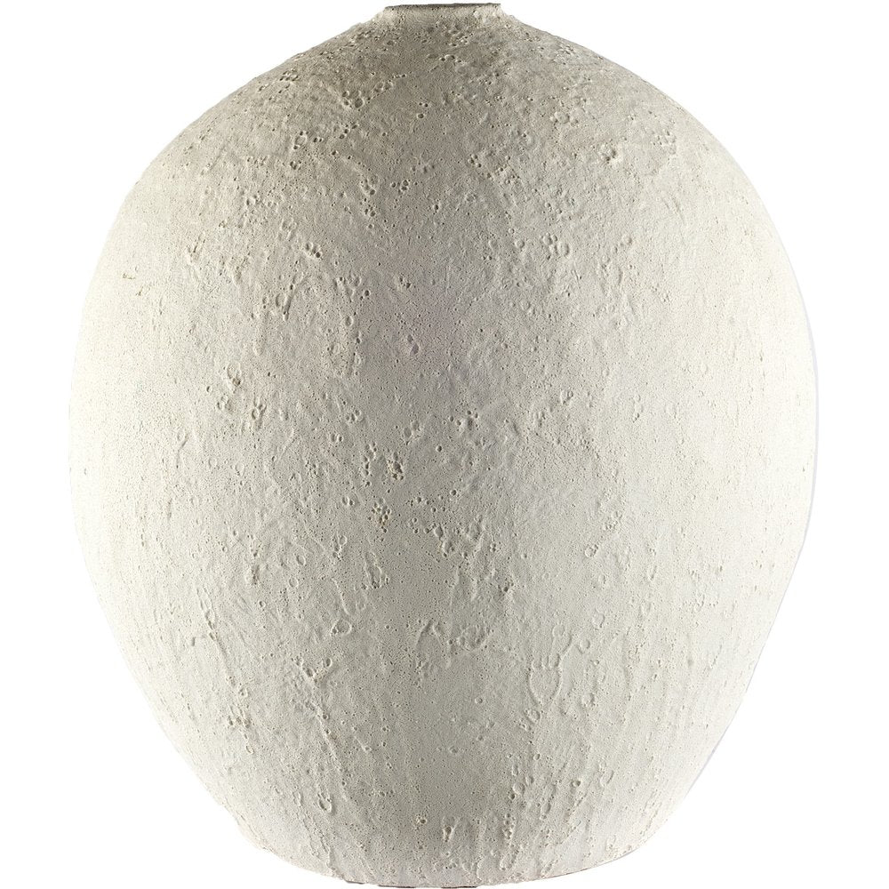 23" White Cylinder Ceramic Floor Vase HomeRoots