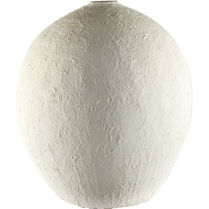 23" White Cylinder Ceramic Floor Vase HomeRoots