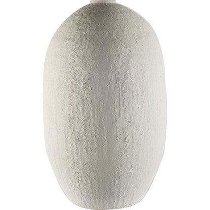 32" White Cylinder Ceramic Floor Vase HomeRoots