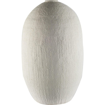 32" White Cylinder Ceramic Floor Vase HomeRoots