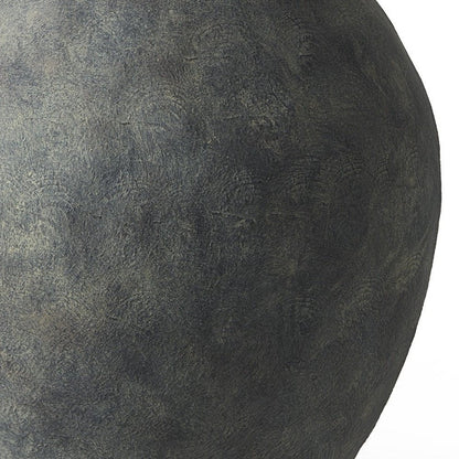 23" Gray Oval Distressed Ceramic Floor Vase HomeRoots