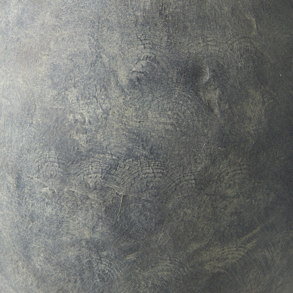 23" Gray Oval Distressed Ceramic Floor Vase HomeRoots