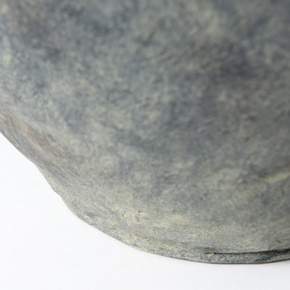 23" Gray Oval Distressed Ceramic Floor Vase HomeRoots