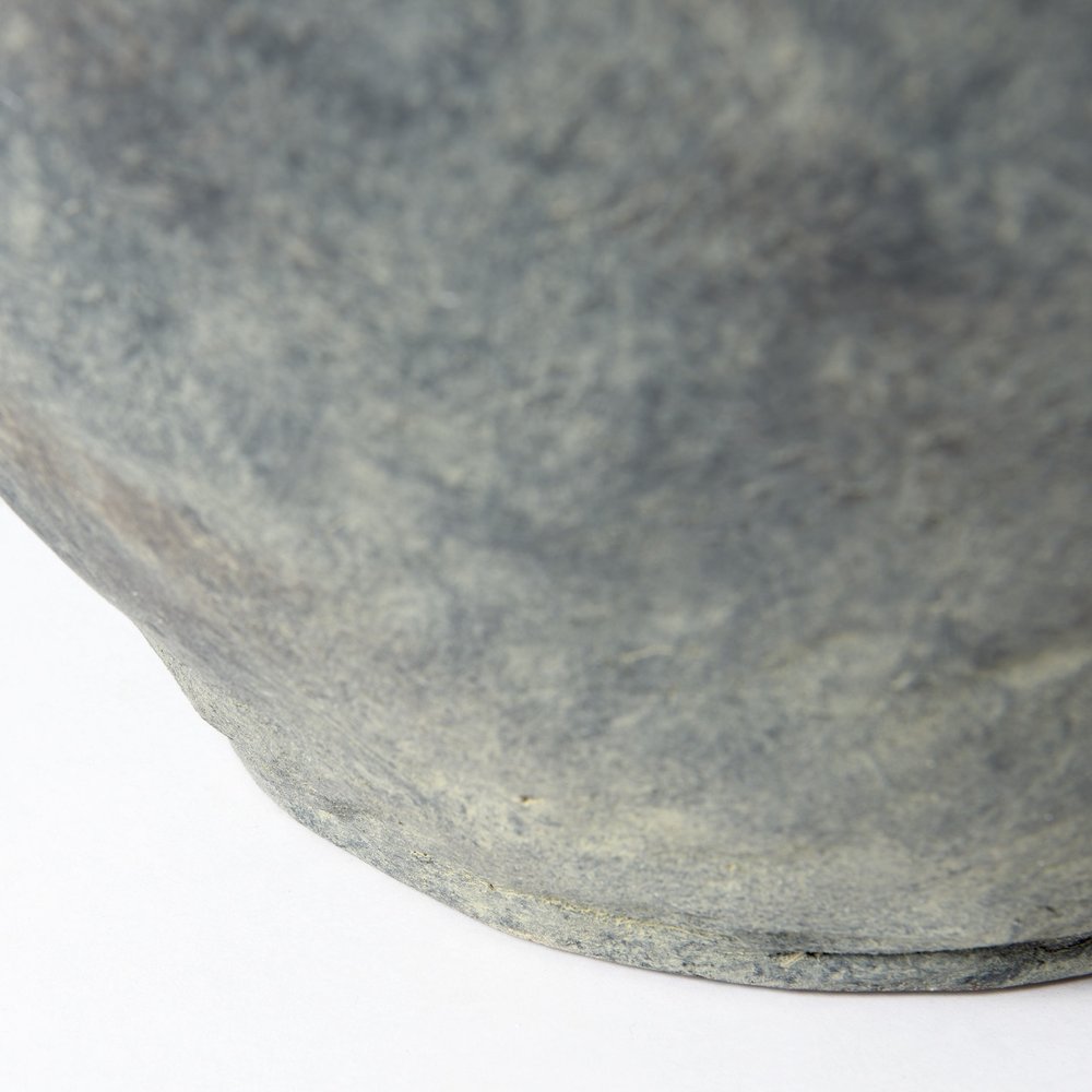 23" Gray Oval Distressed Ceramic Floor Vase HomeRoots