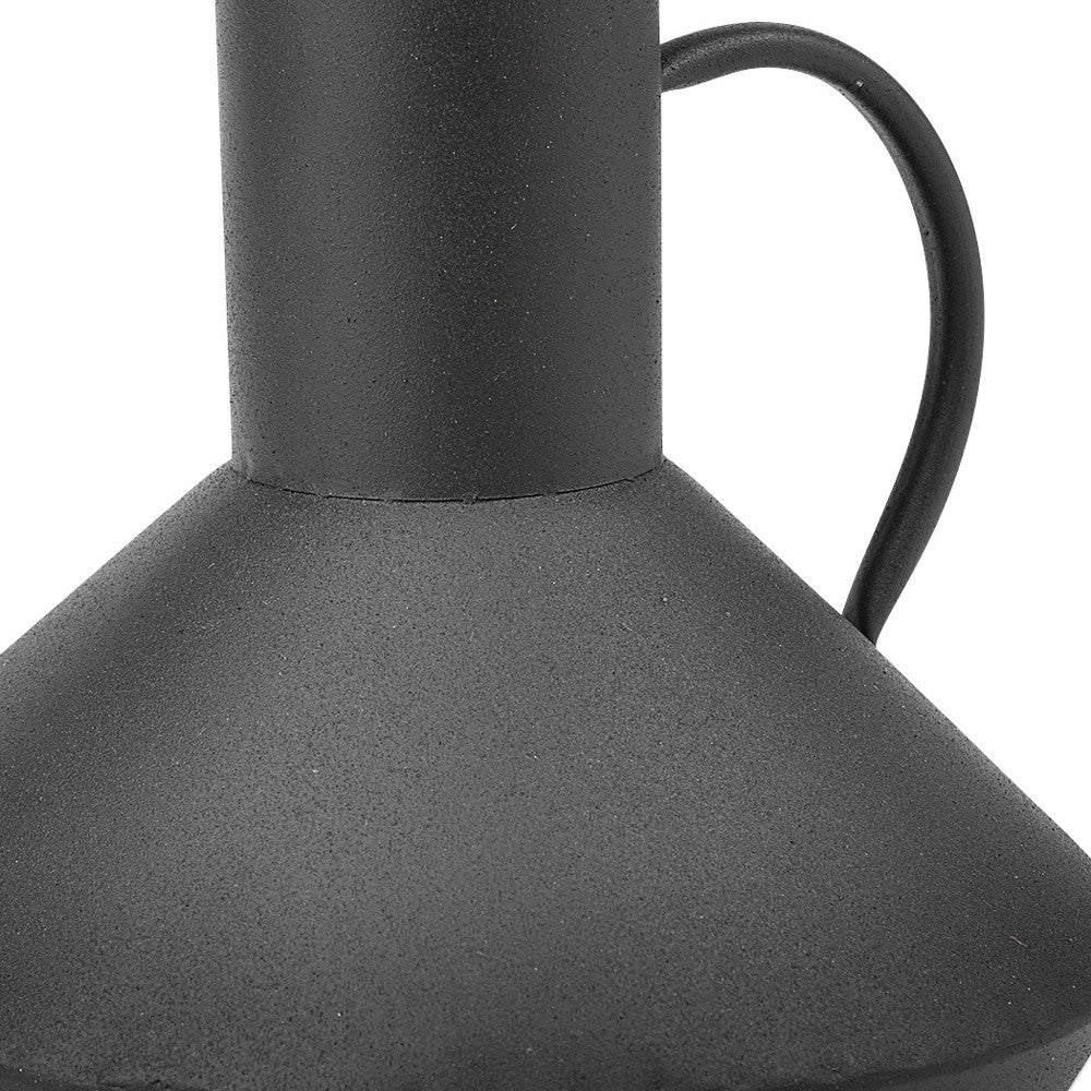 8" Black Metal Decorative Jug