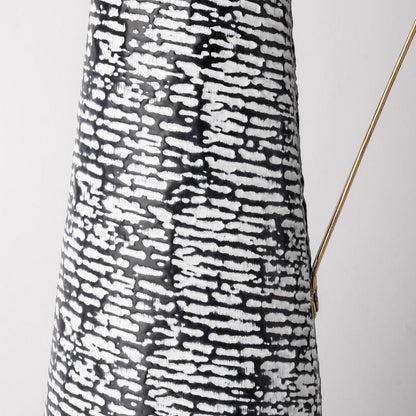 20" Black And White Cylinder Metal Urns Jars HomeRoots