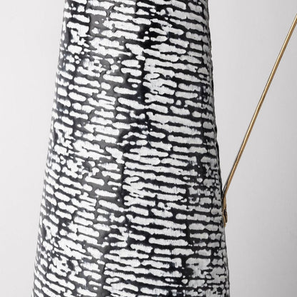 20" Black And White Cylinder Metal Urns Jars HomeRoots