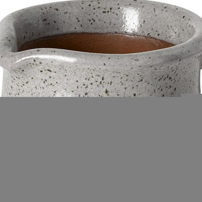9" Gray Cylinder Ceramic Urns Jars HomeRoots