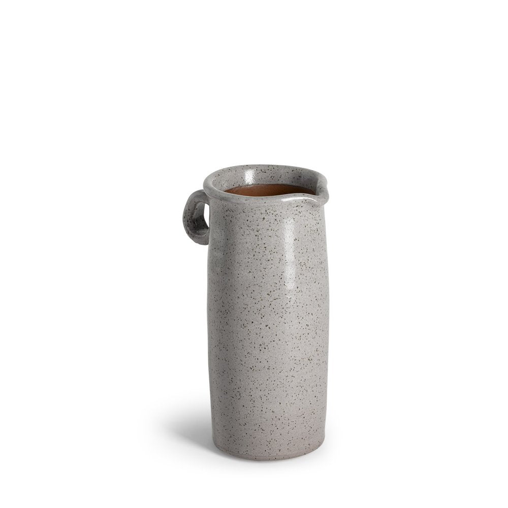 9" Gray Cylinder Ceramic Urns Jars HomeRoots