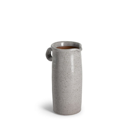 9" Gray Cylinder Ceramic Urns Jars HomeRoots