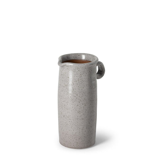 9" Gray Cylinder Ceramic Urns Jars HomeRoots