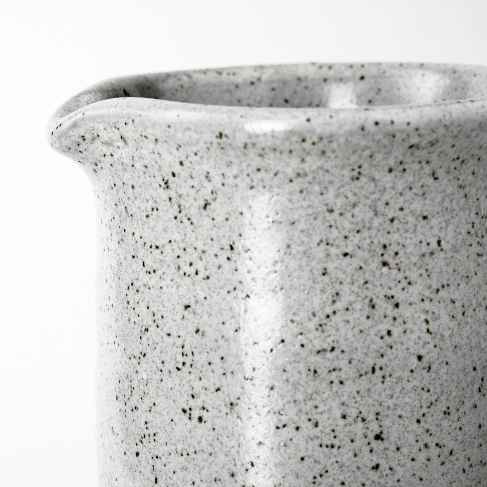 12" Gray Cylinder Ceramic Urns Jars — view 2
