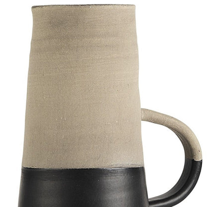 16" Black Ceramic Decorative Jug HomeRoots
