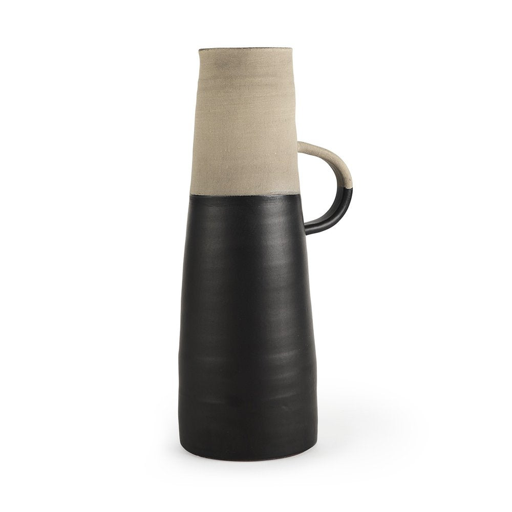 16" Black Ceramic Decorative Jug — view 1