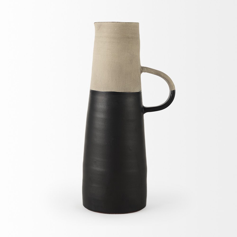 16" Black Ceramic Decorative Jug — view 3