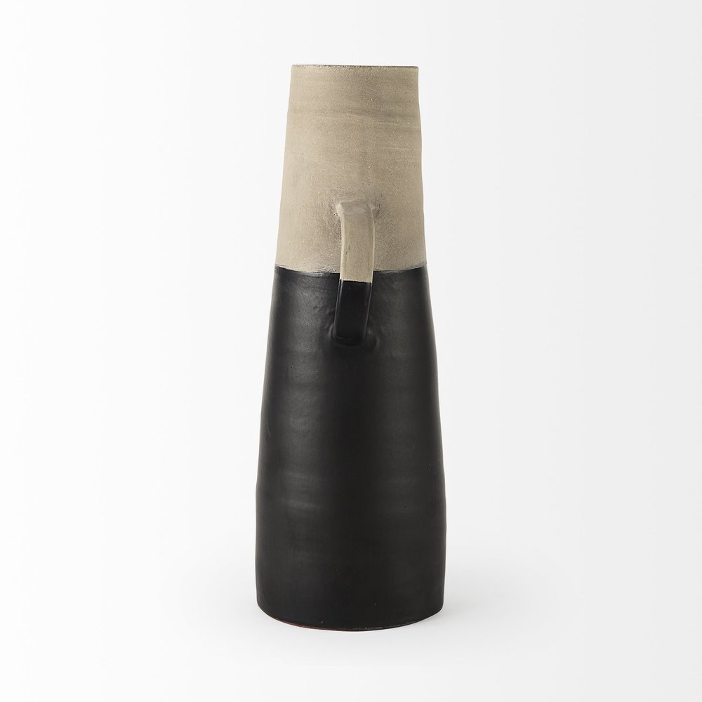 16" Black Ceramic Decorative Jug — view 4