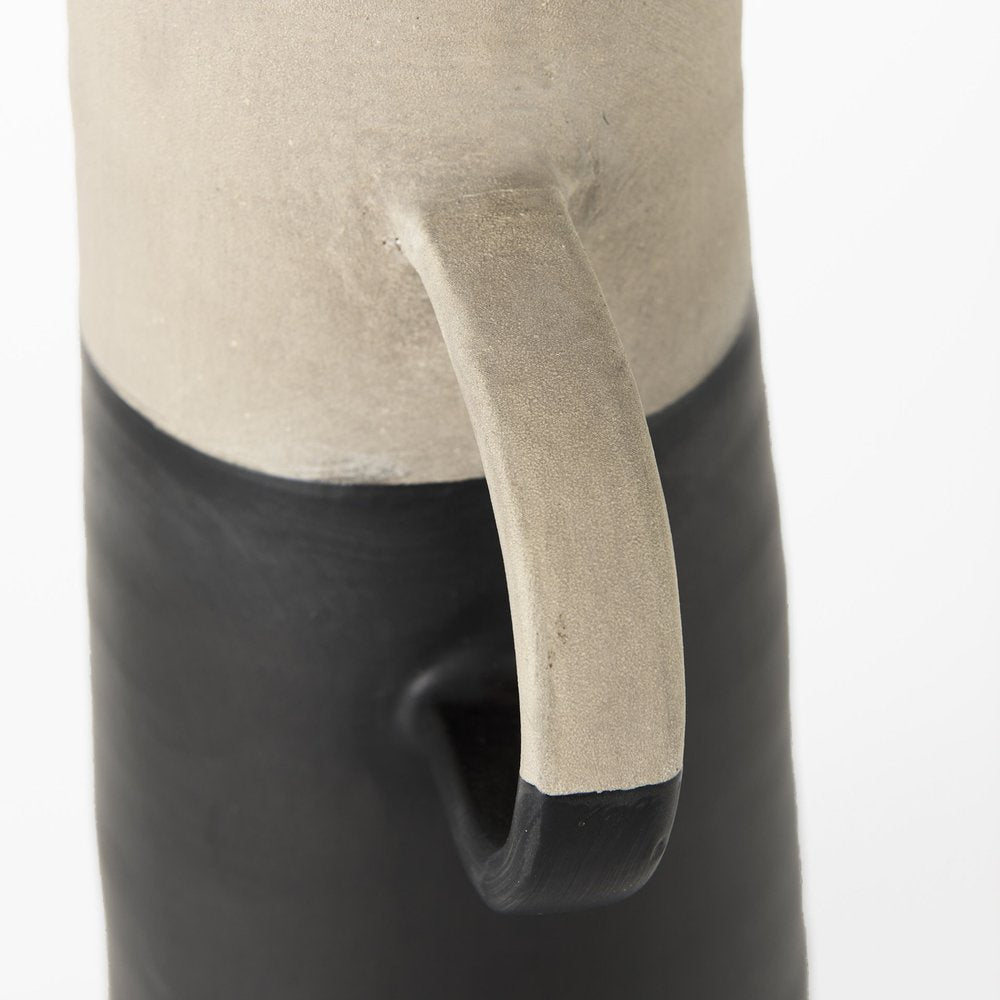 16" Black Ceramic Decorative Jug — view 7
