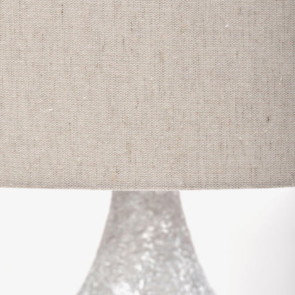 31" Gray Lamp Base LED With Beige Shade HomeRoots