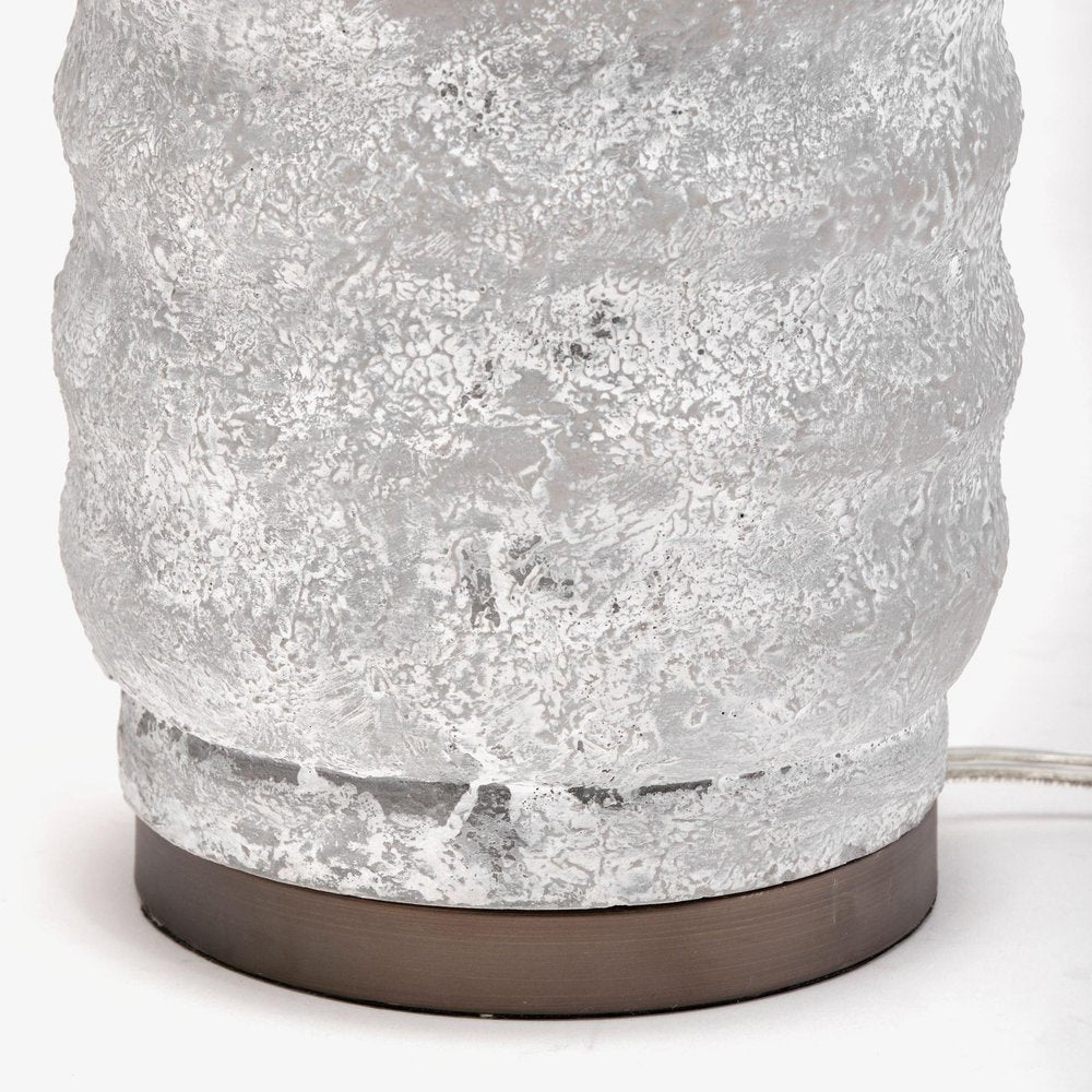 31" Gray Lamp Base LED With Beige Shade HomeRoots