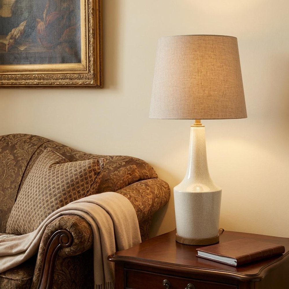 29" Brown Lamp Base LED With Brown Shade HomeRoots