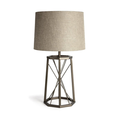 29" Bronze Lamp Base LED With Beige Shade HomeRoots