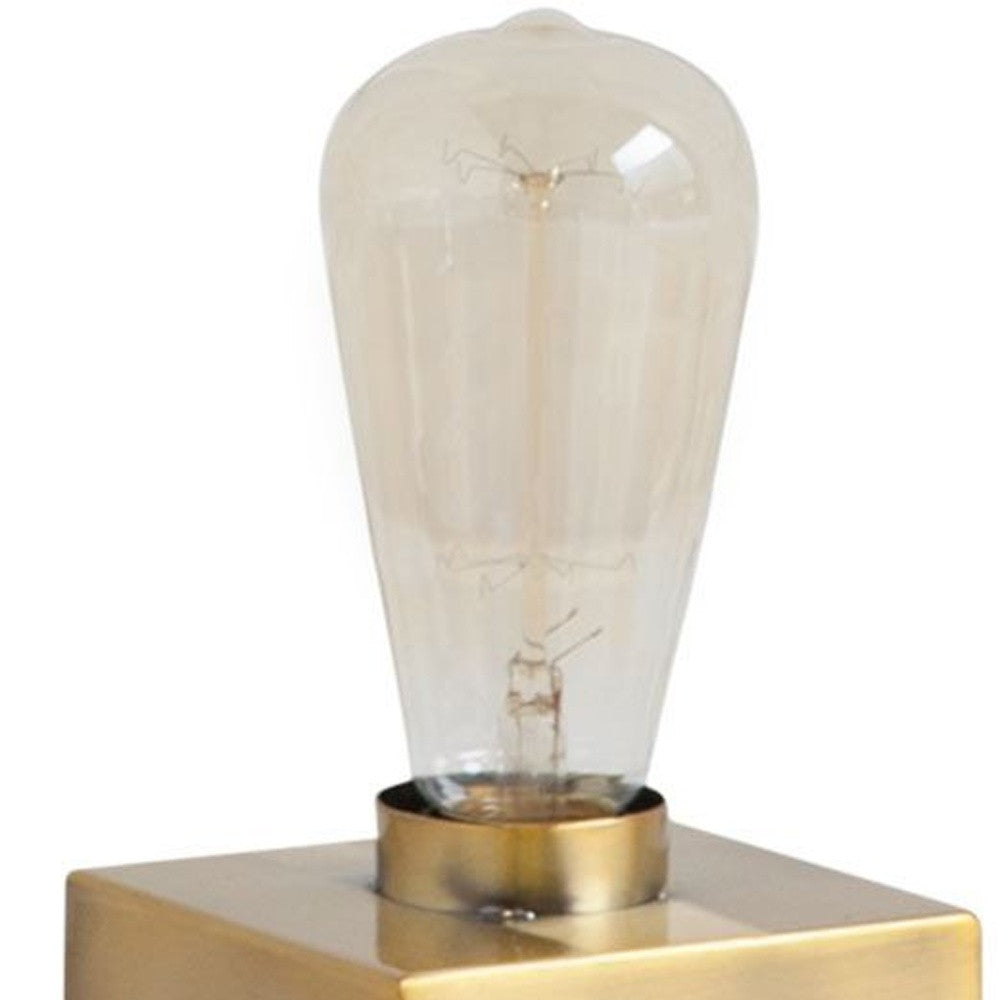 5" Gold Lamp Base LED With Clear Shade