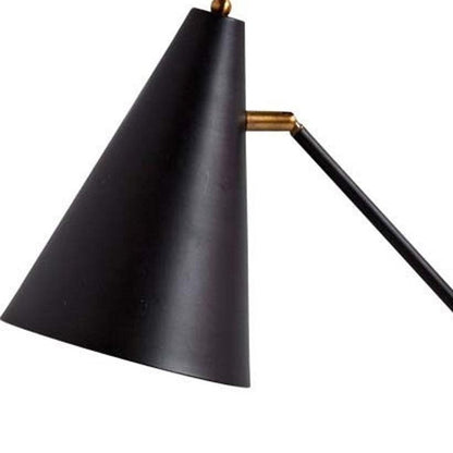26" Black Metal Swing Arm With Black Cone Shade HomeRoots