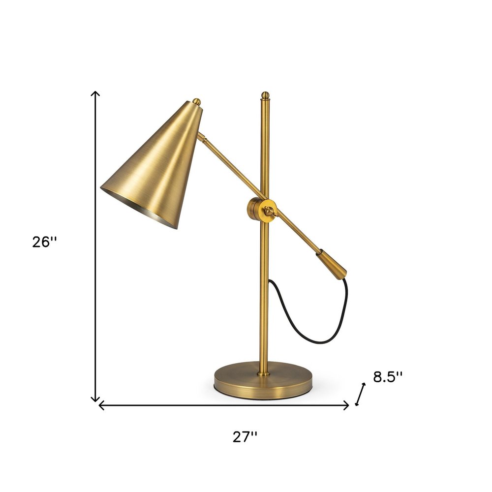 26" Gold Lamp Base LED With Gold Shade — view 10