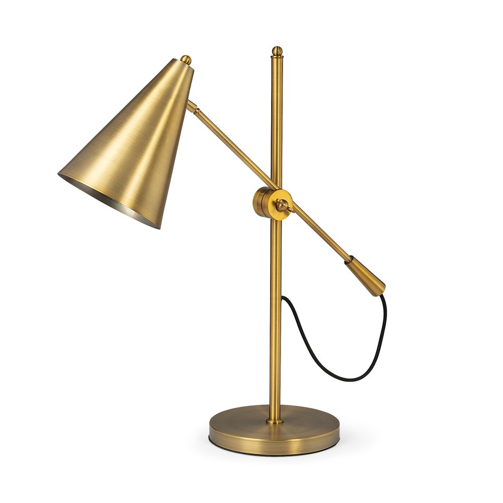 26" Gold Lamp Base LED With Gold Shade HomeRoots