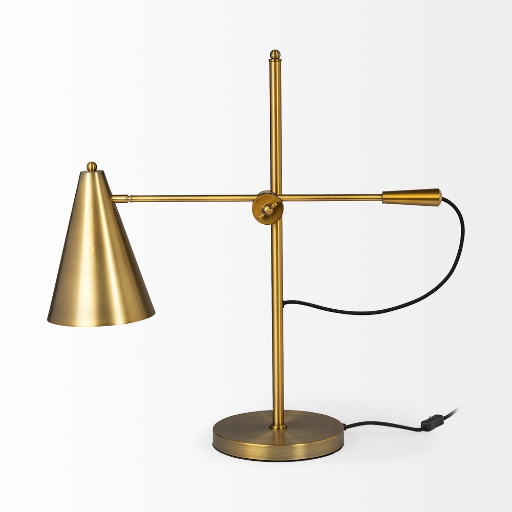 26" Gold Lamp Base LED With Gold Shade — view 3
