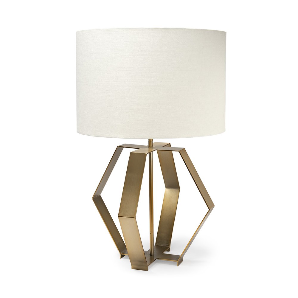 Gold Geometric Design Table Lamp — view 1