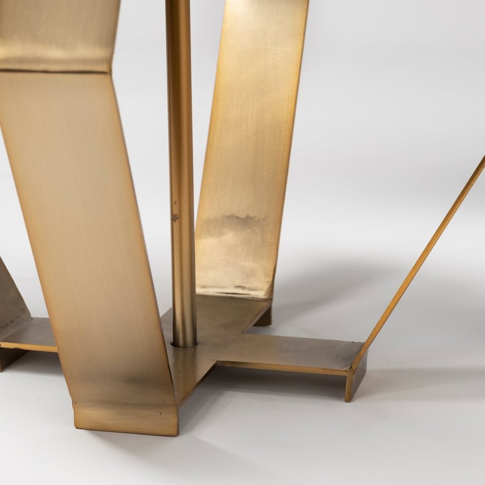 Gold Geometric Design Table Lamp HomeRoots