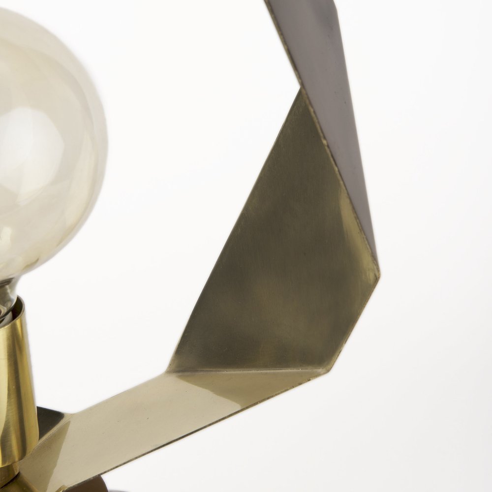 Golden Geometric Halo Table Or Desk Lamp — view 6