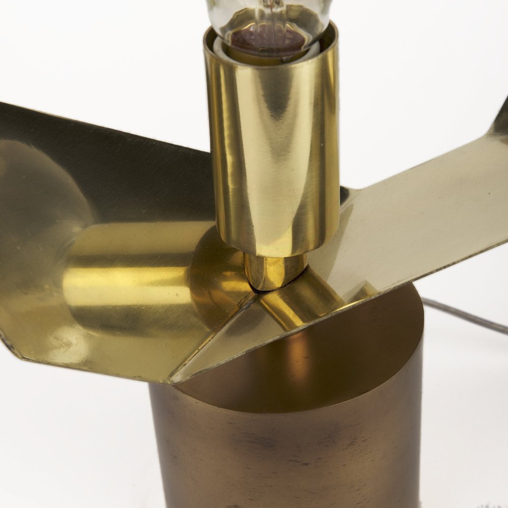 Golden Geometric Halo Table Or Desk Lamp — view 7