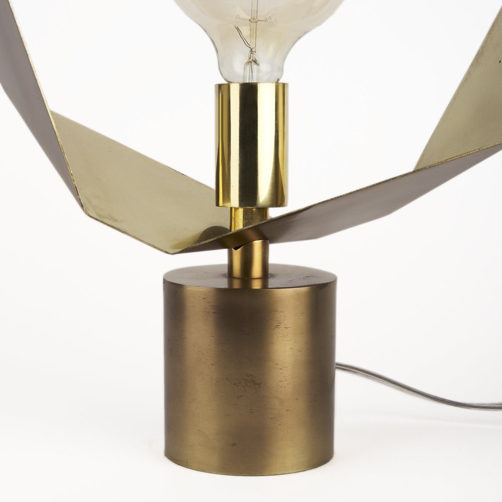 Golden Geometric Halo Table Or Desk Lamp — view 8