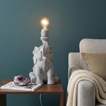 16" Gray Lamp Base LED HomeRoots