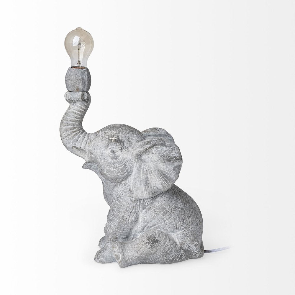 16" Gray Lamp Base LED HomeRoots