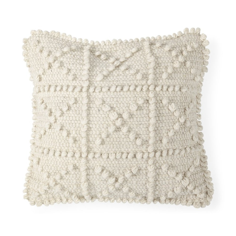 Off White Embossed Details Pillow Cover — view 1