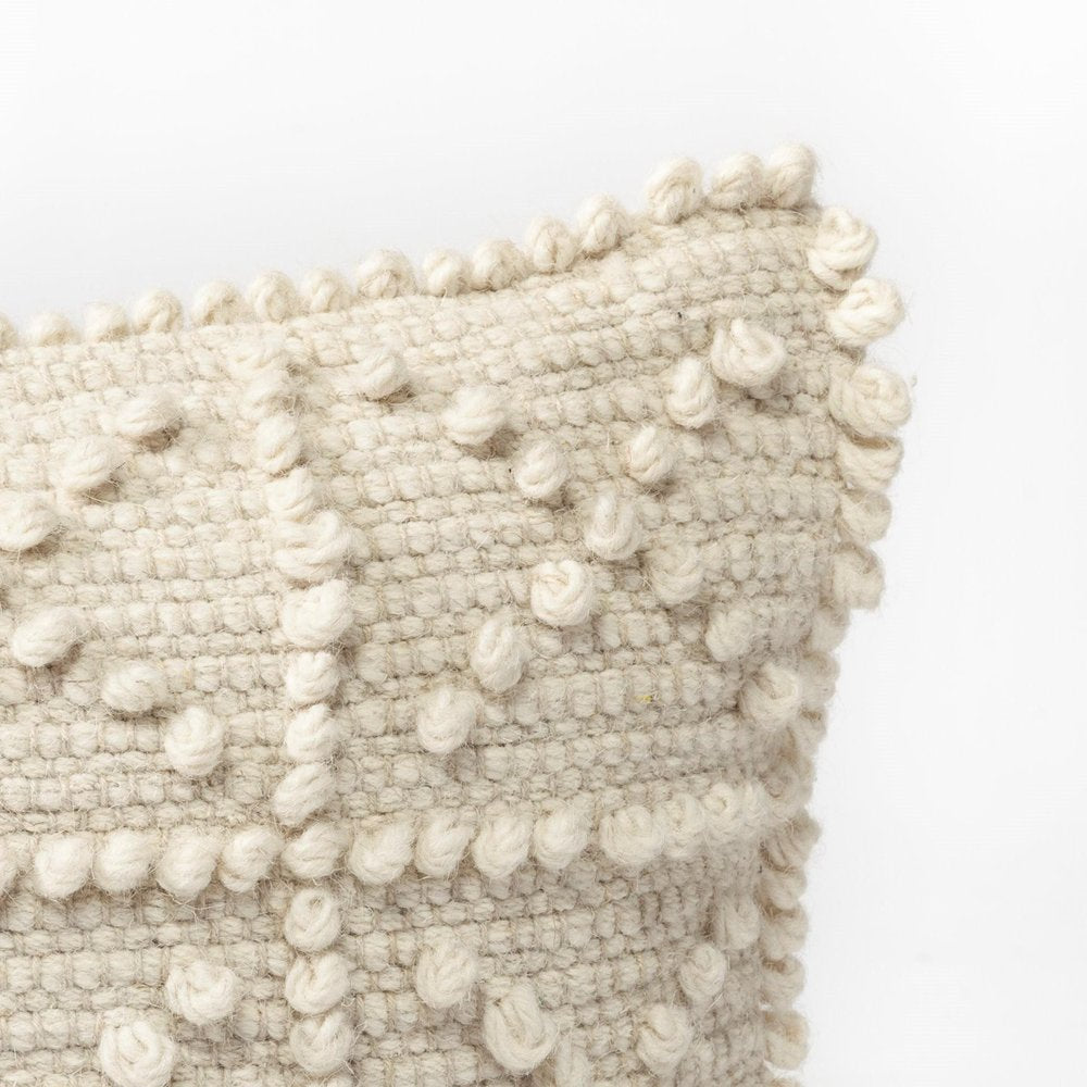 Off White Embossed Details Pillow Cover — view 2